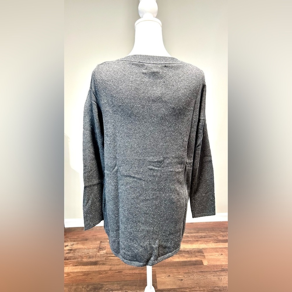 KAREN SCOTT WOMEN’S GRAY COTTON BLEND SWEATER | SMALL | NWT - Picture 4 of 7